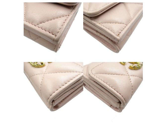 Cartera plegable Chanel 19 Disneuf Small Coco Mark Rosa - vista 10