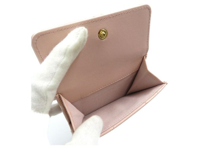 Cartera plegable Chanel 19 Disneuf Small Coco Mark Rosa - vista 6