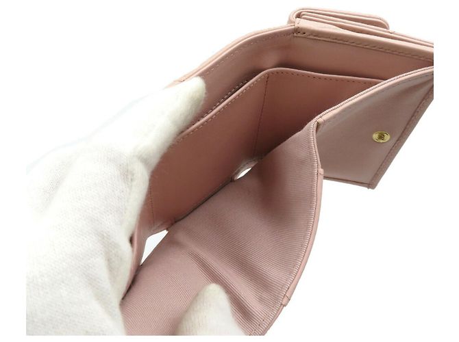 Cartera plegable Chanel 19 Disneuf Small Coco Mark Rosa - vista 7
