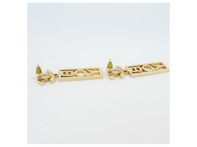 Orecchini in strass Chanel COCO MARK BOY D'oro - vista 3