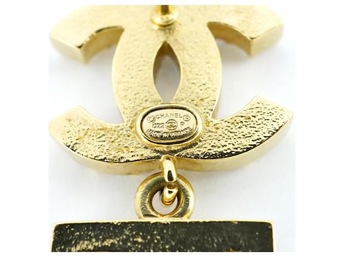 Orecchini in strass Chanel COCO MARK BOY D'oro - vista 5