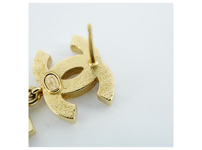 Orecchini in strass Chanel COCO MARK BOY D'oro - vista 8