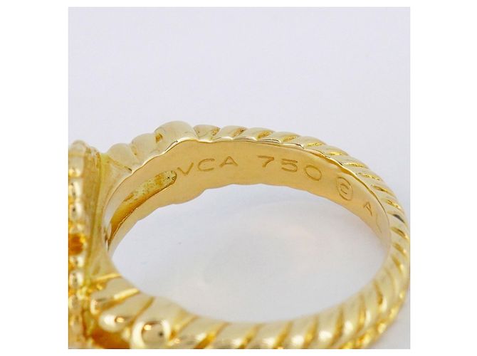 Anello in oro giallo 18K con diamanti Van Cleef & Arpels - vista 4