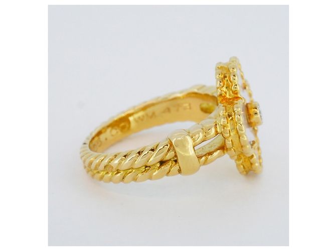 Anello in oro giallo 18K con diamanti Van Cleef & Arpels - vista 8