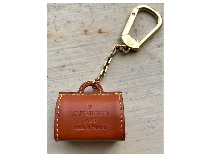 Louis Vuitton Schlüsselanhänger Leder Dunkelbraun - Ansicht 2