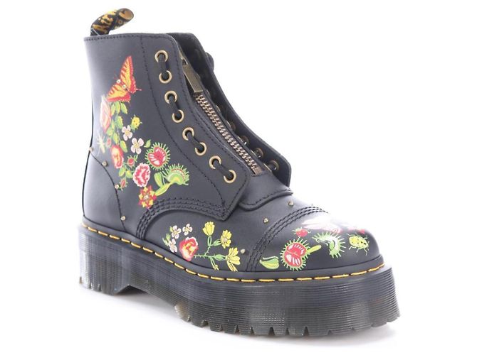 Dr. Martens Lederstiefel Blumenmuster Mehrfarben - vista 2
