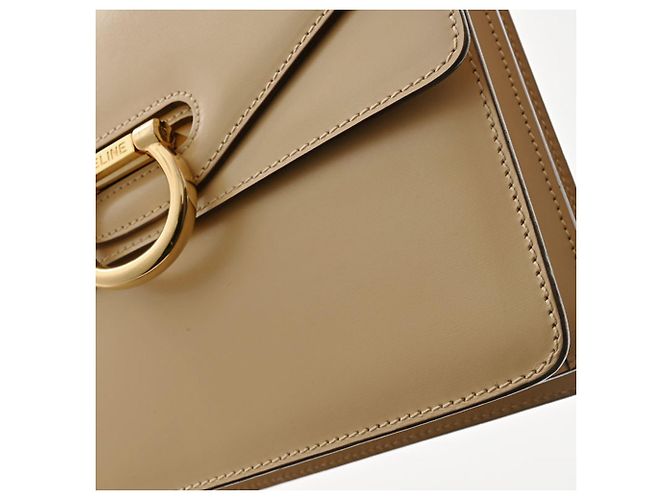 Céline Borsa Celine Old W Flap Ring in beige - vista 4