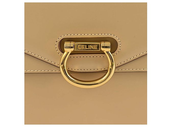 Céline Borsa Celine Old W Flap Ring in beige - vista 6