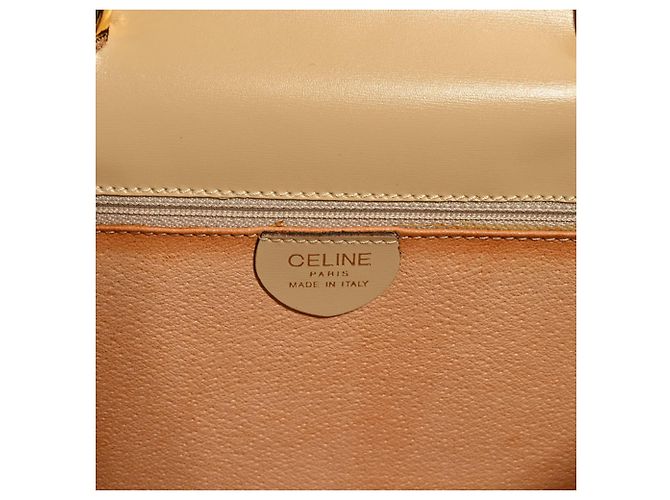 Céline Borsa Celine Old W Flap Ring in beige - vista 8