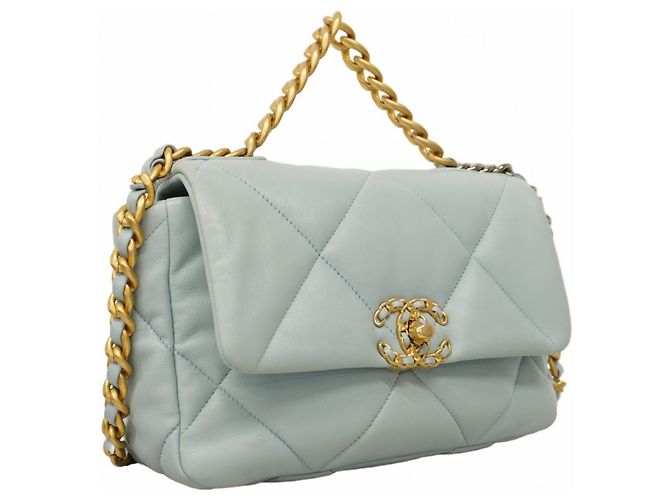 Borsa a mano Chanel 19 in blu cielo Blu chiaro - vista 2