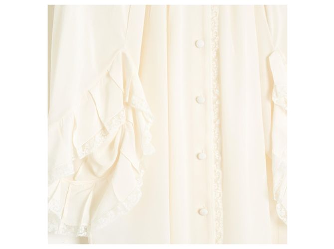 Blusa Prada Top FR36/38 Ecru de Seda com Mangas Frontais UK8/10 US6/8 - vista 2