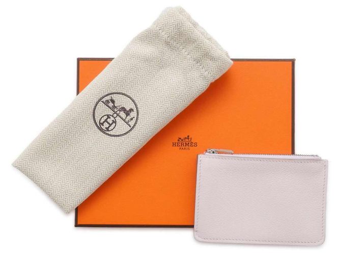 Hermès Portafoglio Hermes Constance Mauve Pale Evercolor Bianco - vista 11
