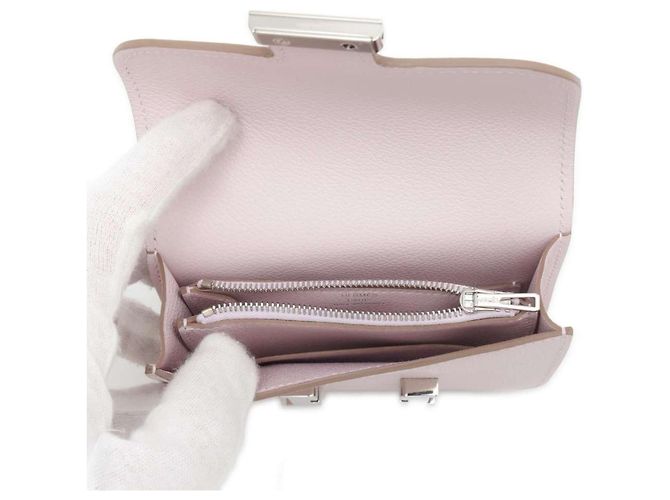 Hermès Portafoglio Hermes Constance Mauve Pale Evercolor Bianco - vista 5