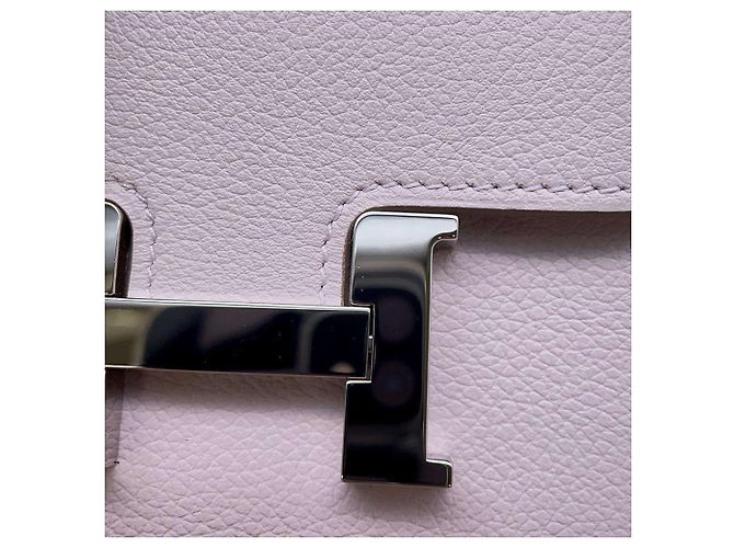 Hermès Portafoglio Hermes Constance Mauve Pale Evercolor Bianco - vista 9