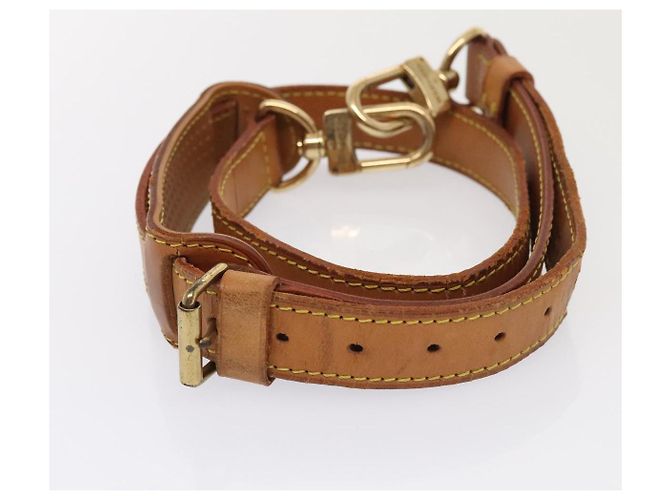 LOUIS VUITTON Adjustable Shoulder Strap Leather 31.5""-38.2"" Beige Auth 89208 - view 4