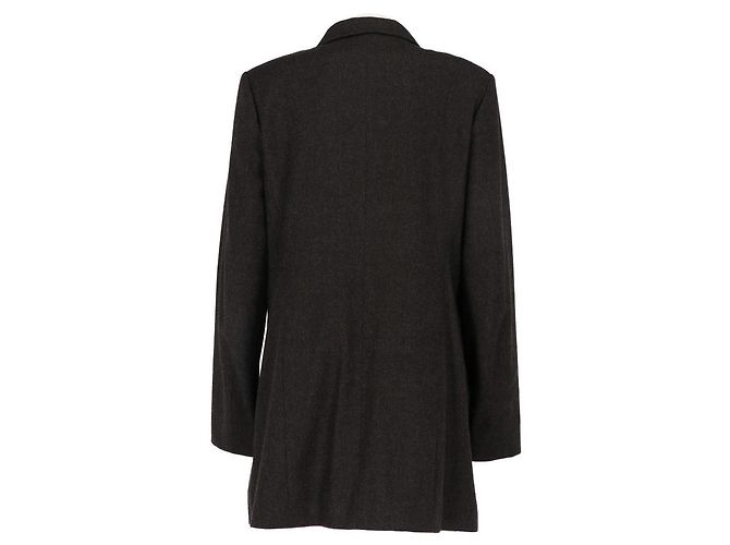 Jil Sander Anthracite Wool Coat - 2000s Dark grey - view 2