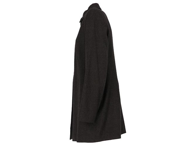 Jil Sander Anthracite Wool Coat - 2000s Dark grey - view 3