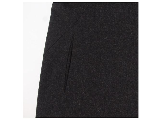 Jil Sander Anthracite Wool Coat - 2000s Dark grey - view 5