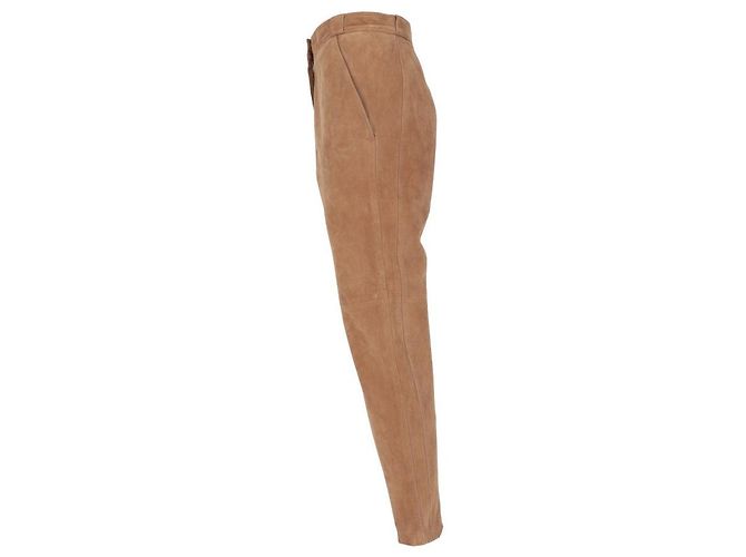 Beige Wildlederhose Genny - Ansicht 3