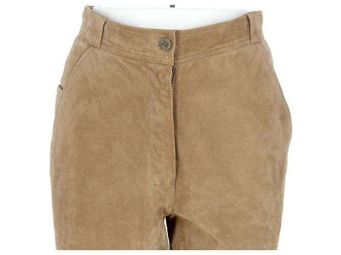 Beige Wildlederhose Genny - Ansicht 4