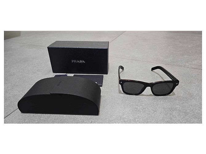 Occhiali Prada PR A17S in acetato nero - vista 9