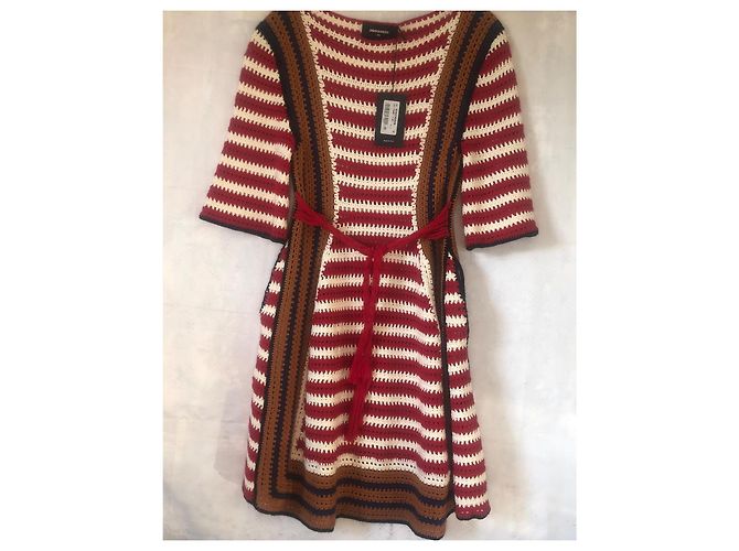 Abito all'uncinetto Dsquared2 in cotone multicolore - vista 2