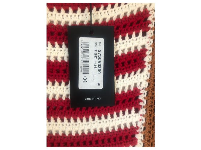 Abito all'uncinetto Dsquared2 in cotone multicolore - vista 7