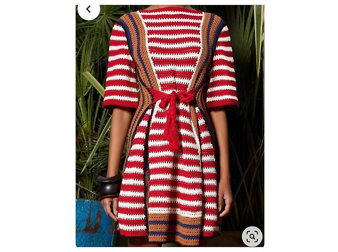 Abito all'uncinetto Dsquared2 in cotone multicolore - vista 9