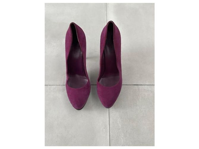Marmont Tacchi in suede viola Gucci Porpora - vista 7