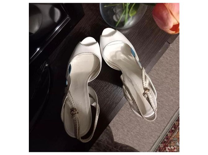 Marmont Sandali con piattaforma in pelle Gucci Bianco - vista 5