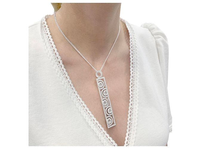 Chopard-Halskette, 'Happy Spirit', aus Weißgold, Diamanten. - Ansicht 5