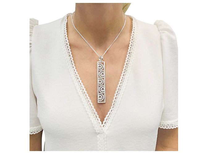 Chopard-Halskette, 'Happy Spirit', aus Weißgold, Diamanten. - Ansicht 6