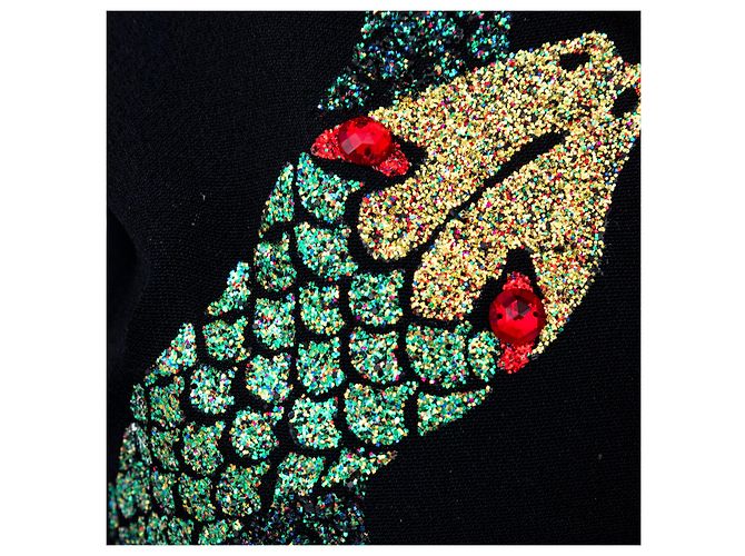 Abito a serpente decorato con glitter Krizia Nero - vista 10