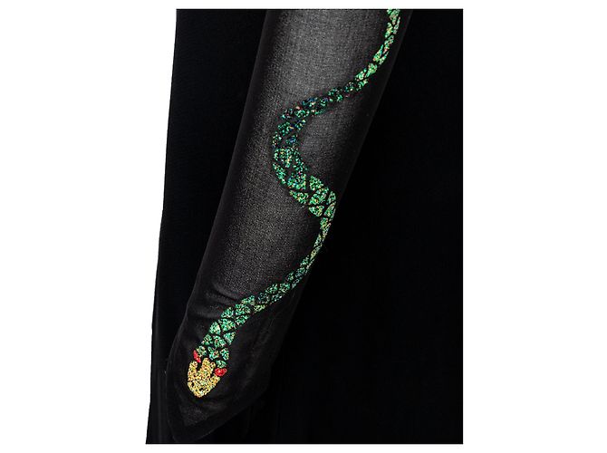 Abito a serpente decorato con glitter Krizia Nero - vista 11
