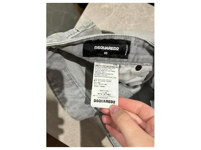 Jeans DSQUARED2 T.FR 42 Cotone Grigio - vista 3