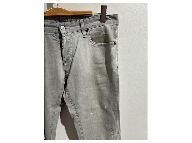 Jeans DSQUARED2 T.FR 42 Cotone Grigio - vista 4
