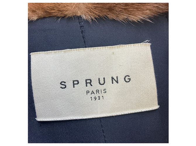 Sprung Frères Casaco de pele de marta castanha Sprung Freres - vista 4