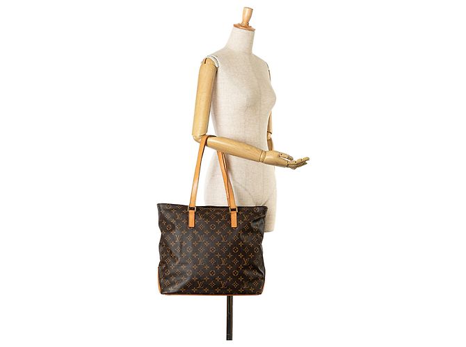 Borsa tote Cabas Mezzo in monogramma Louis Vuitton marrone - vista 8