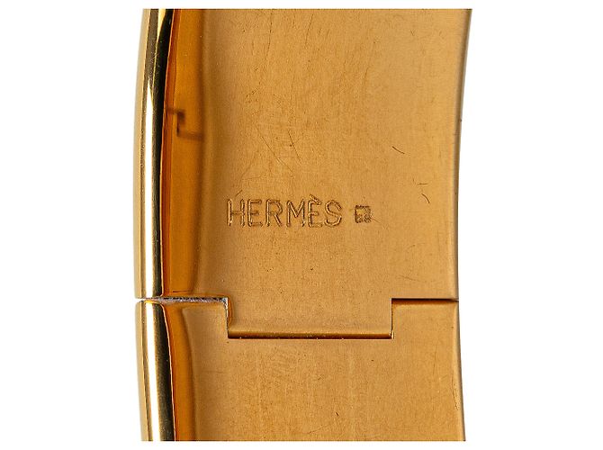 Rotes Hermès breites Emaille-Elefanten-Hingearmband 60 - Ansicht 4
