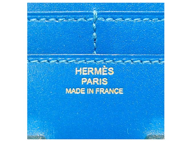 Constance Hermès HERMES Purses, wallets & cases T.  Leather Blue - view 5