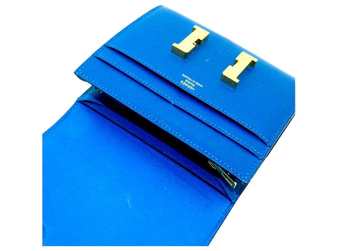 Constance Hermès HERMES Purses, wallets & cases T.  Leather Blue - view 7