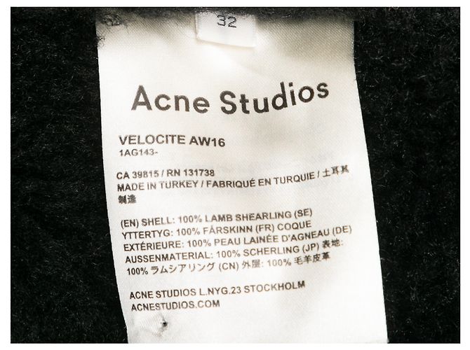 ACNE STUDIOS Jacken T.FR 32 Leder Schwarz - Ansicht 6