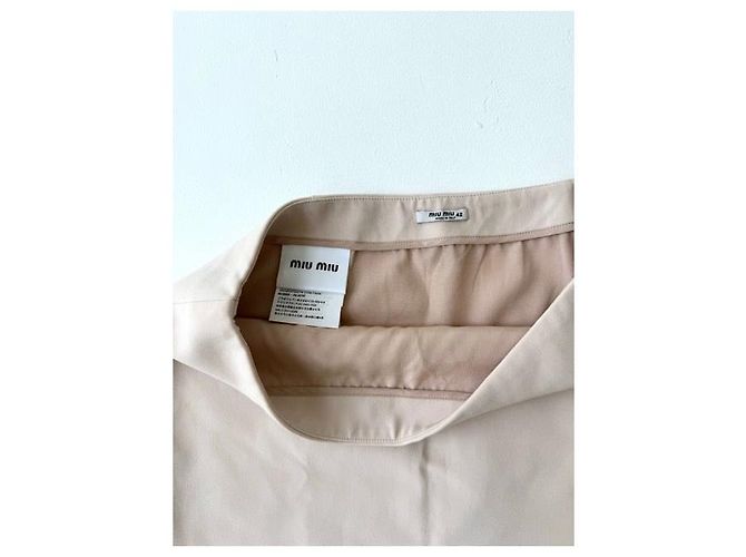 Falda con dobladillo con volantes Miu Miu Rosa - vista 10