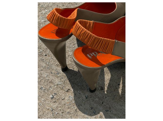Prada Stiletto Sling-Backs degli anni '90 Arancione - vista 11