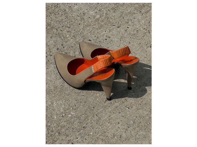 Prada Stiletto Sling-Backs degli anni '90 Arancione - vista 12