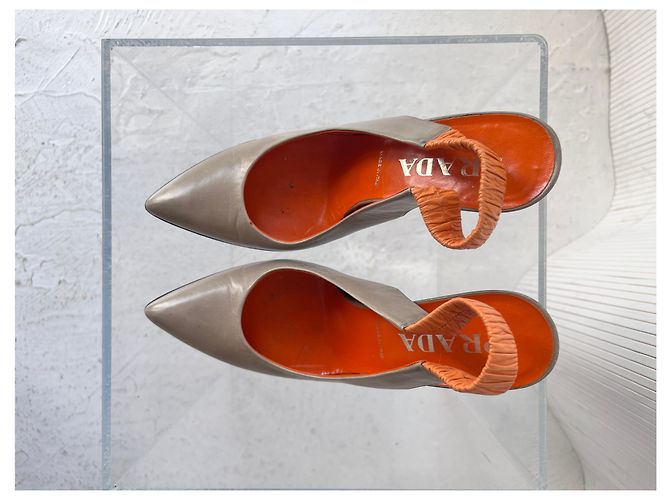 Prada Stiletto Sling-Backs degli anni '90 Arancione - vista 4