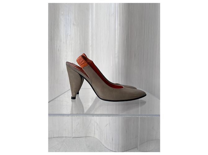 Prada Stiletto Sling-Backs degli anni '90 Arancione - vista 6