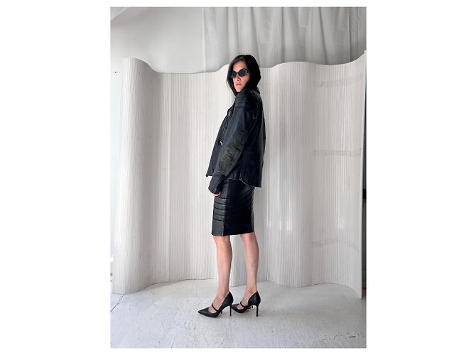 LEDER MOTORRADJACKE ACNE STUDIOS Schwarz - Ansicht 4