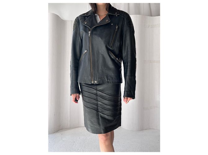 LEDER MOTORRADJACKE ACNE STUDIOS Schwarz - Ansicht 7
