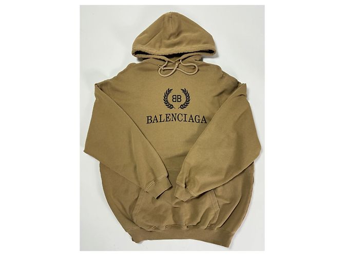Sudadera con emblema de Balenciaga Beige - vista 10